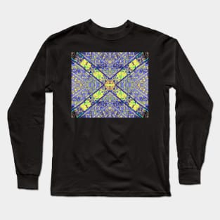 Fijian Tapa Cloth 82 by Hypersphere Long Sleeve T-Shirt